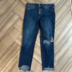 Kut from the Kloth Reese button fly raw hem jeans 4